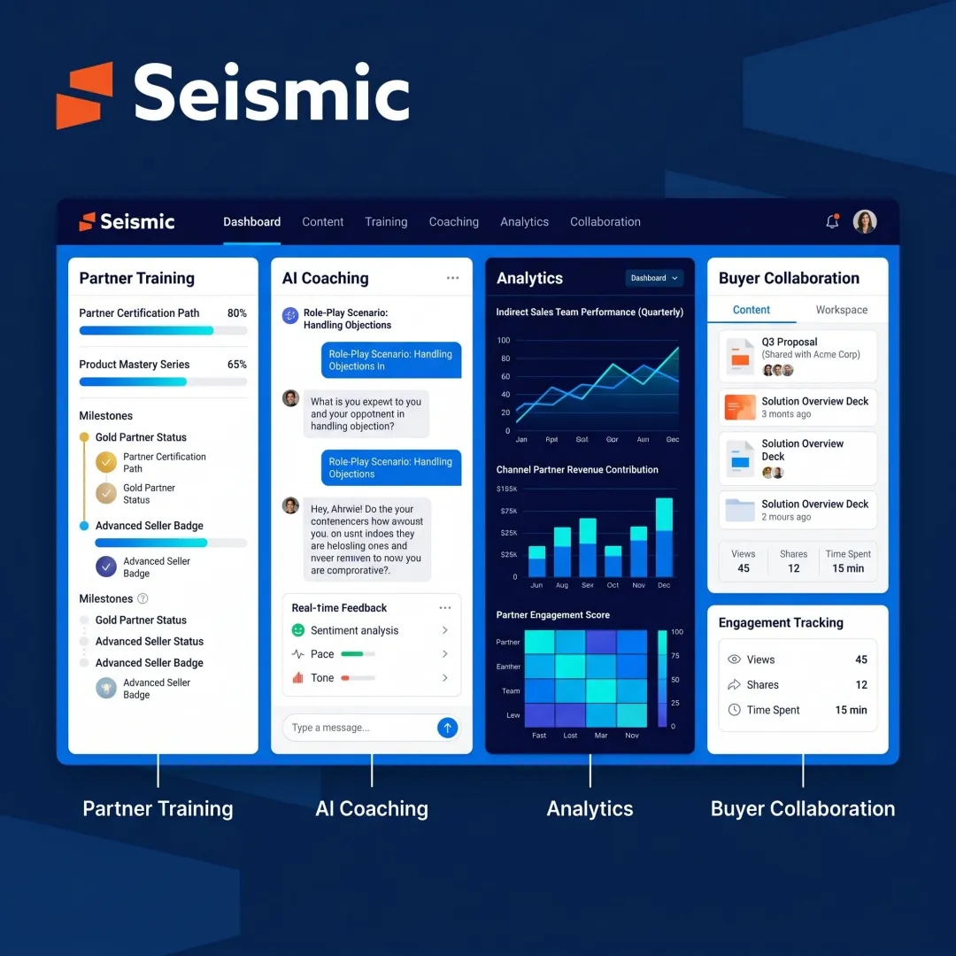 Sales enablement dashboard for channel partners