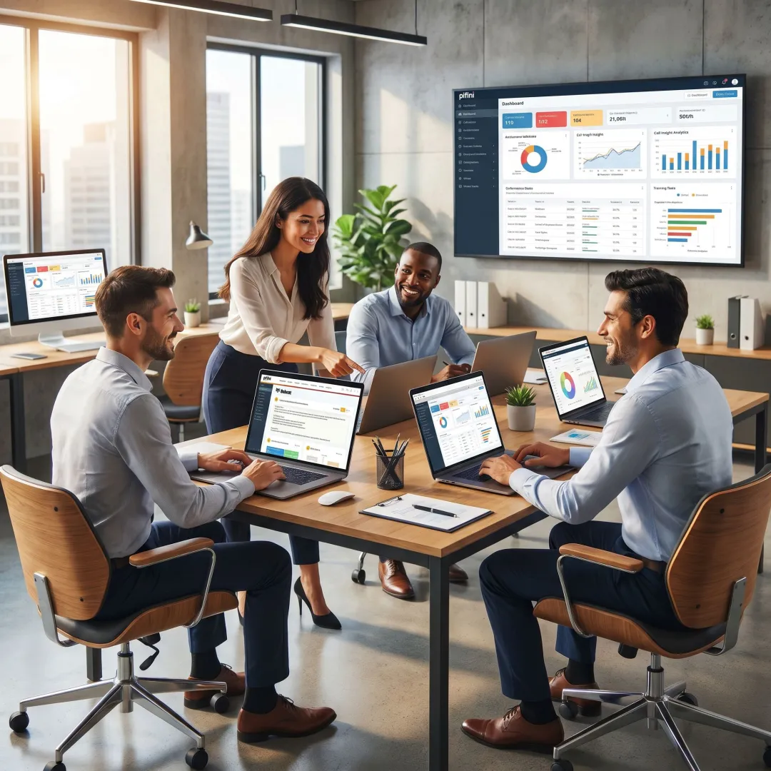 Sales team using AI objection handling training platform