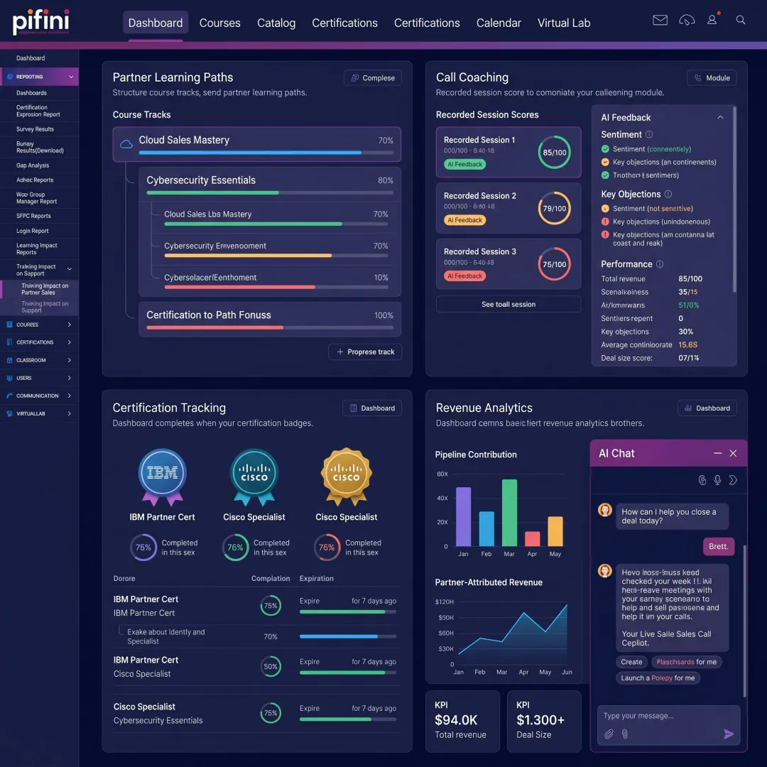 AI-powered partner enablement platform interface