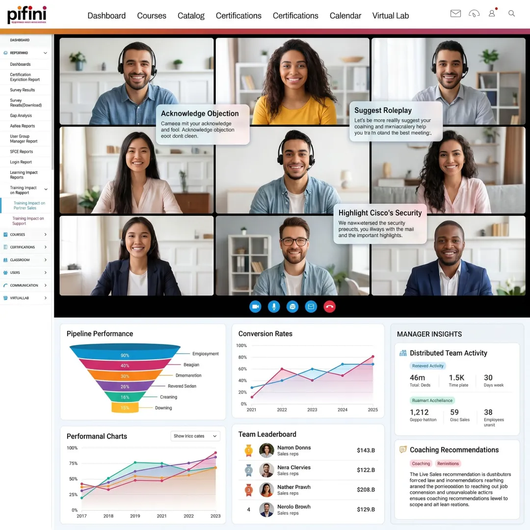 AI sales coaching dashboard for distributed sales teams