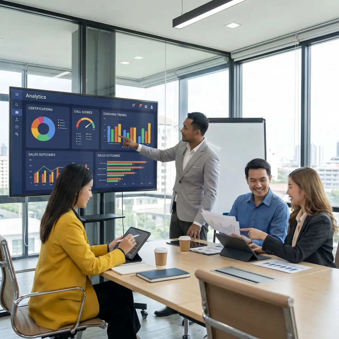 Sales enablement analytics platform in use