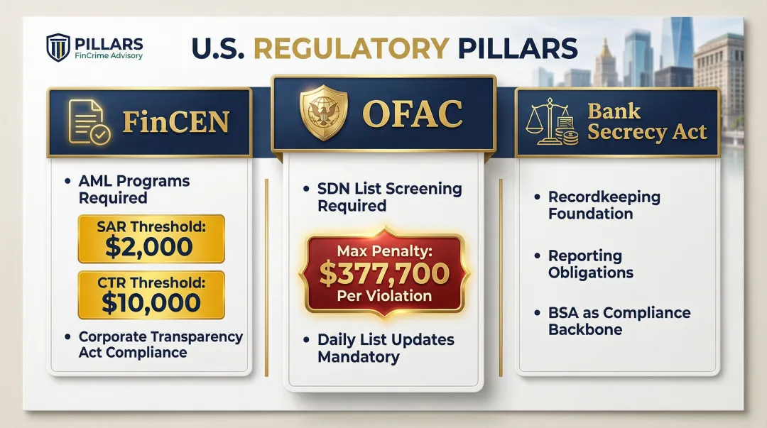U.S. cross-border payments regulatory framework with FinCEN OFAC and BSA requirements
