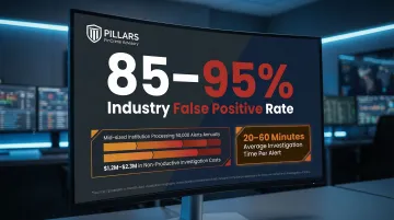 AML false positive rate cost impact showing 85 to 95 percent industry benchmark data