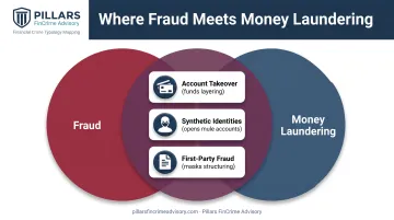 Fraud and money laundering typology overlap across three shared patterns