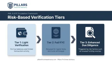 Tiered KYC verification model from light checks to enhanced due diligence