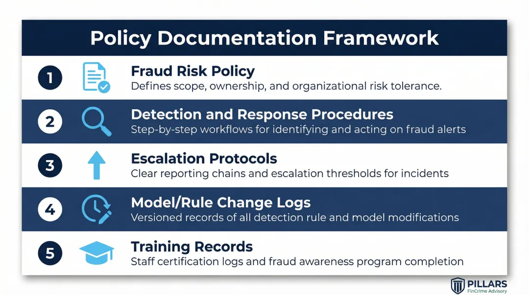 Five-component fraud program policy documentation framework for audit readiness