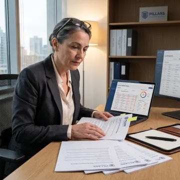 Compliance professional reviewing financial crime controls