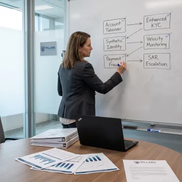 Bank compliance professional mapping fraud controls