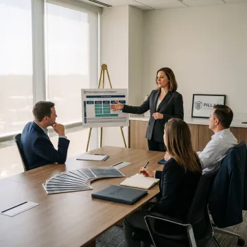 Advisor discussing a scalable compliance strategy