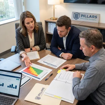 Team reviewing a financial compliance licensing roadmap