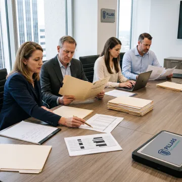 Bank compliance team reviewing cross-border sanctions alerts