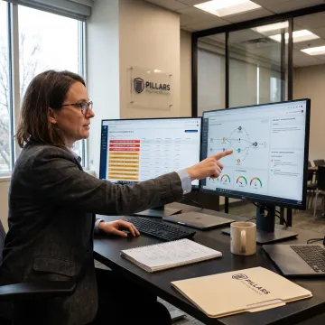 Compliance professional reviewing crypto sanctions screening alerts