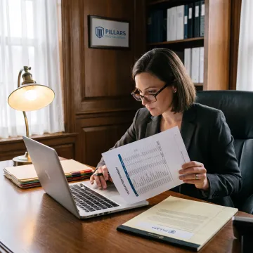 Compliance professional reviewing a suspicious activity report