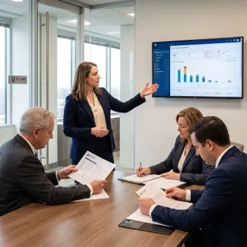 Community bank leaders reviewing BSA/AML reporting