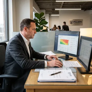 Compliance professional reviewing crypto exchange AML controls