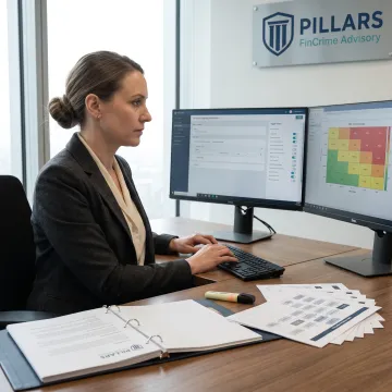 Analyst configuring a sanctions compliance program