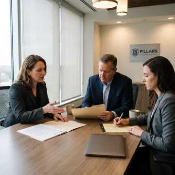 Compliance leaders discussing AML reporting controls
