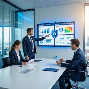 Fintech compliance team analyzing risk assessment frameworks and regulatory requirements