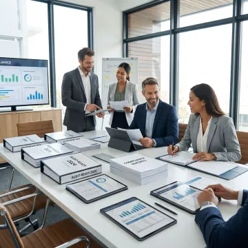 Compliance officer presenting regulatory examination findings to executive team