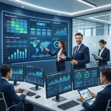 Compliance team implementing regulatory framework and assessment protocols