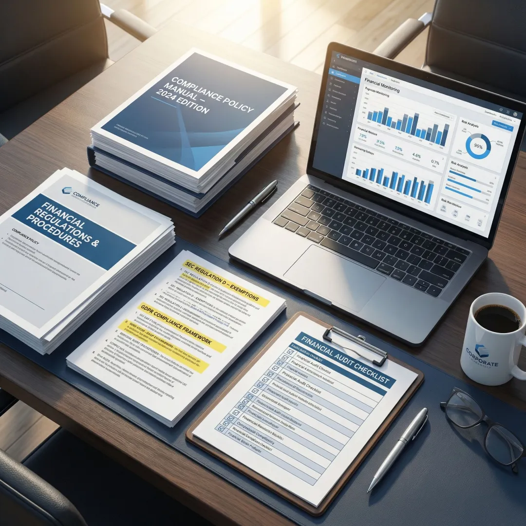 Compliance framework documentation and regulatory audit preparation materials