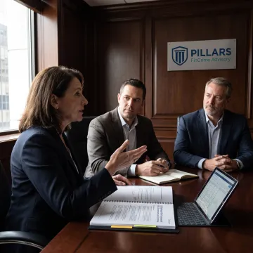 Advisor discussing crypto compliance strategy