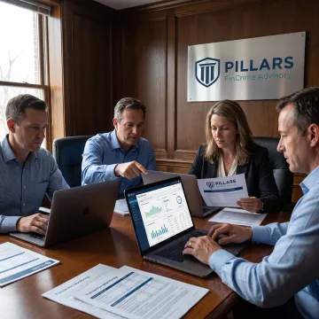 Team evaluating fraud prevention software