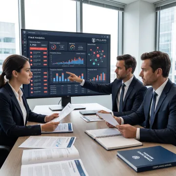 Financial crime advisor reviewing fraud risk data