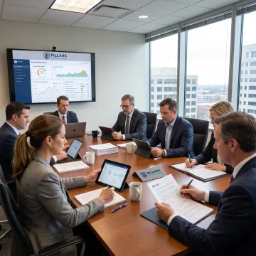 Community bank leaders reviewing fraud risk controls