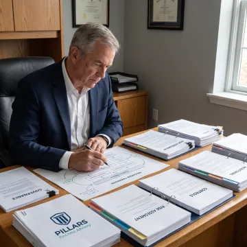 Compliance professional mapping a bank fraud program