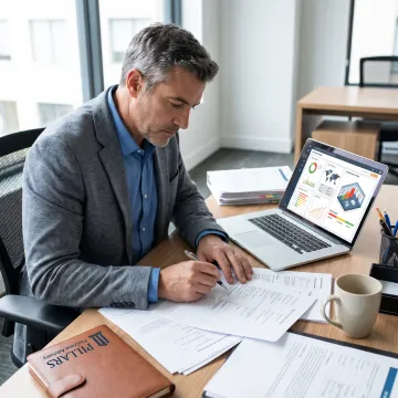 Compliance professional reviewing crypto exchange KYB records