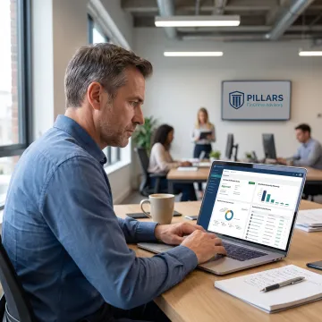 Compliance professional reviewing a neobank KYB workflow