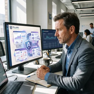 Advisor reviewing crypto payment compliance data