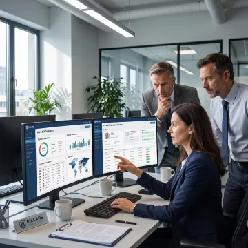 Enterprise payment security team reviewing fraud data