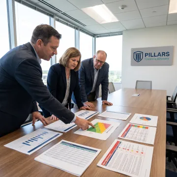 Compliance advisor reviewing a credit union AML risk assessment