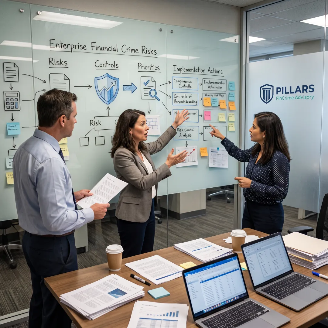 Team mapping financial crime risks and controls