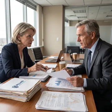 Advisors discussing a compliance risk strategy