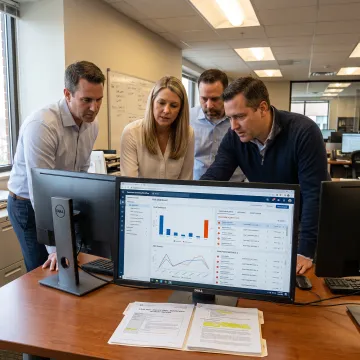 Team reviewing sanctions compliance workflow