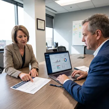 Advisor reviewing credit union AML compliance framework
