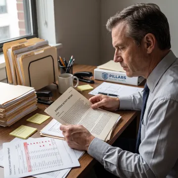 Compliance advisor reviewing suspicious activity report narrative