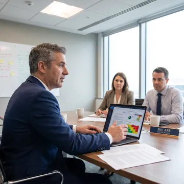 Advisor reviewing a financial crime compliance program