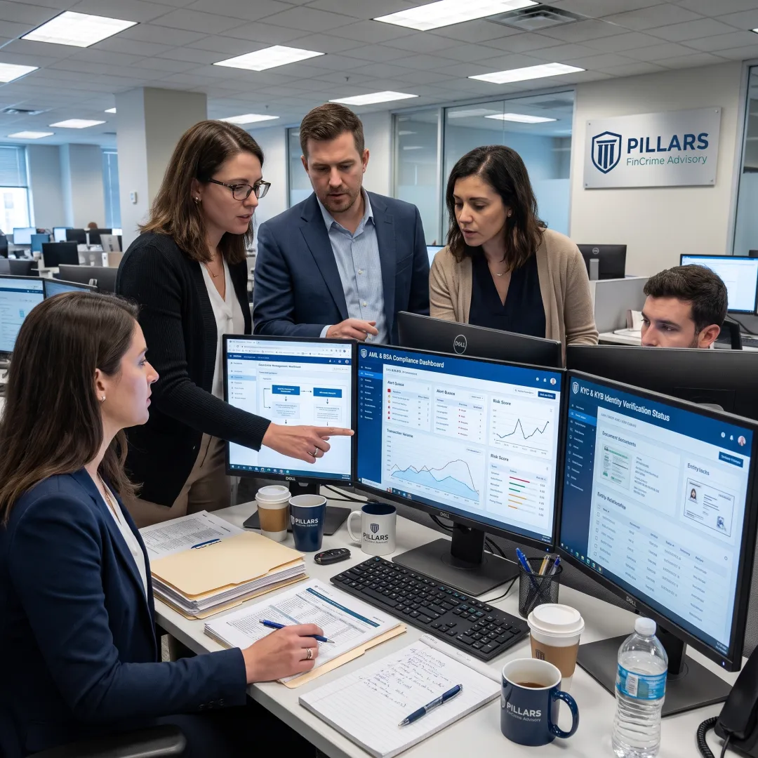 AML team assessing alert quality