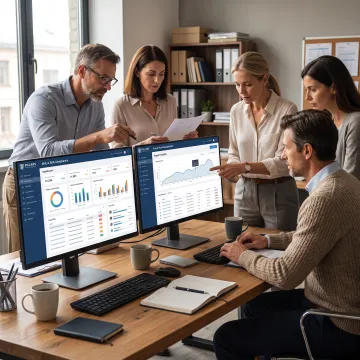 Compliance team analyzing alert quality data