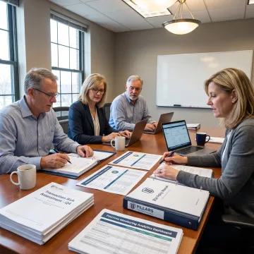 Payment compliance team reviewing BSA program
