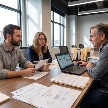 Startup founders reviewing beneficial ownership reporting documents