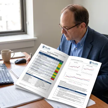 Compliance advisor preparing board-ready AML report