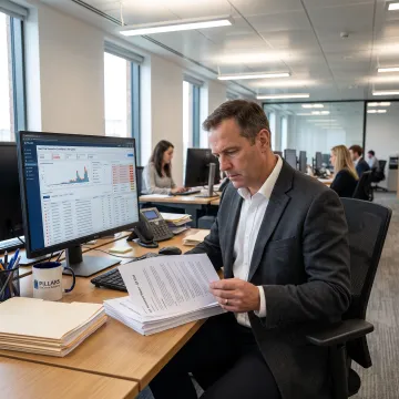 Financial crime advisor reviewing AML compliance controls