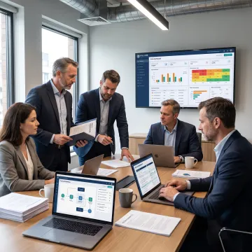 Fintech leaders reviewing a compliance program