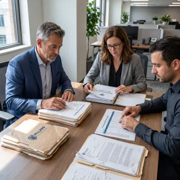 Team reviewing BaaS compliance documentation