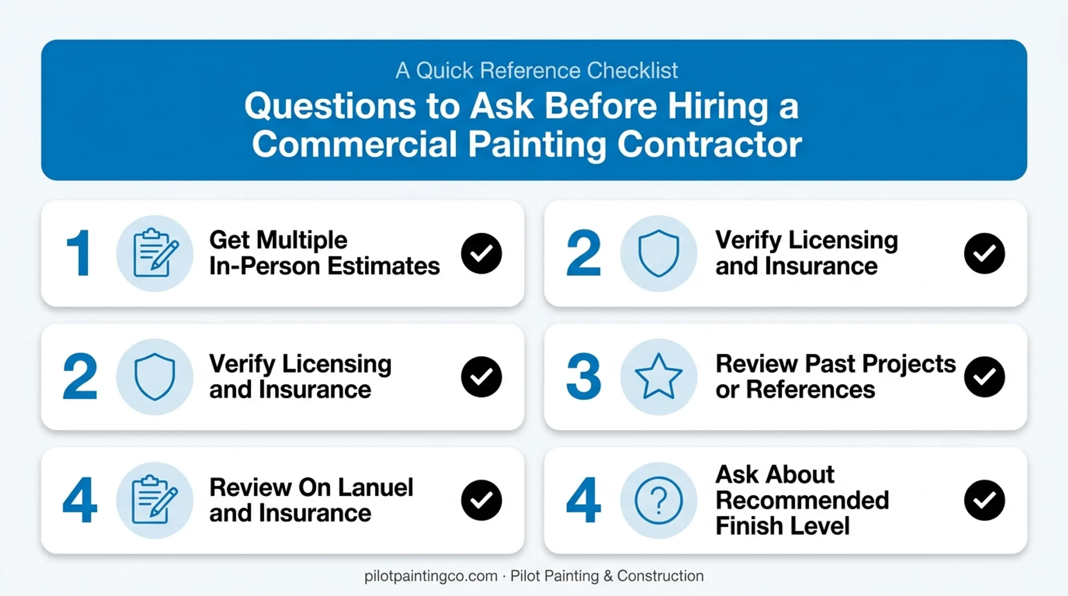 Checklist for choosing a qualified drywall finishing contractor
